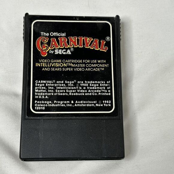 Sega Carnival For Intellivision by Coleco. Untested. Good Condition. - Picture 1 of 3